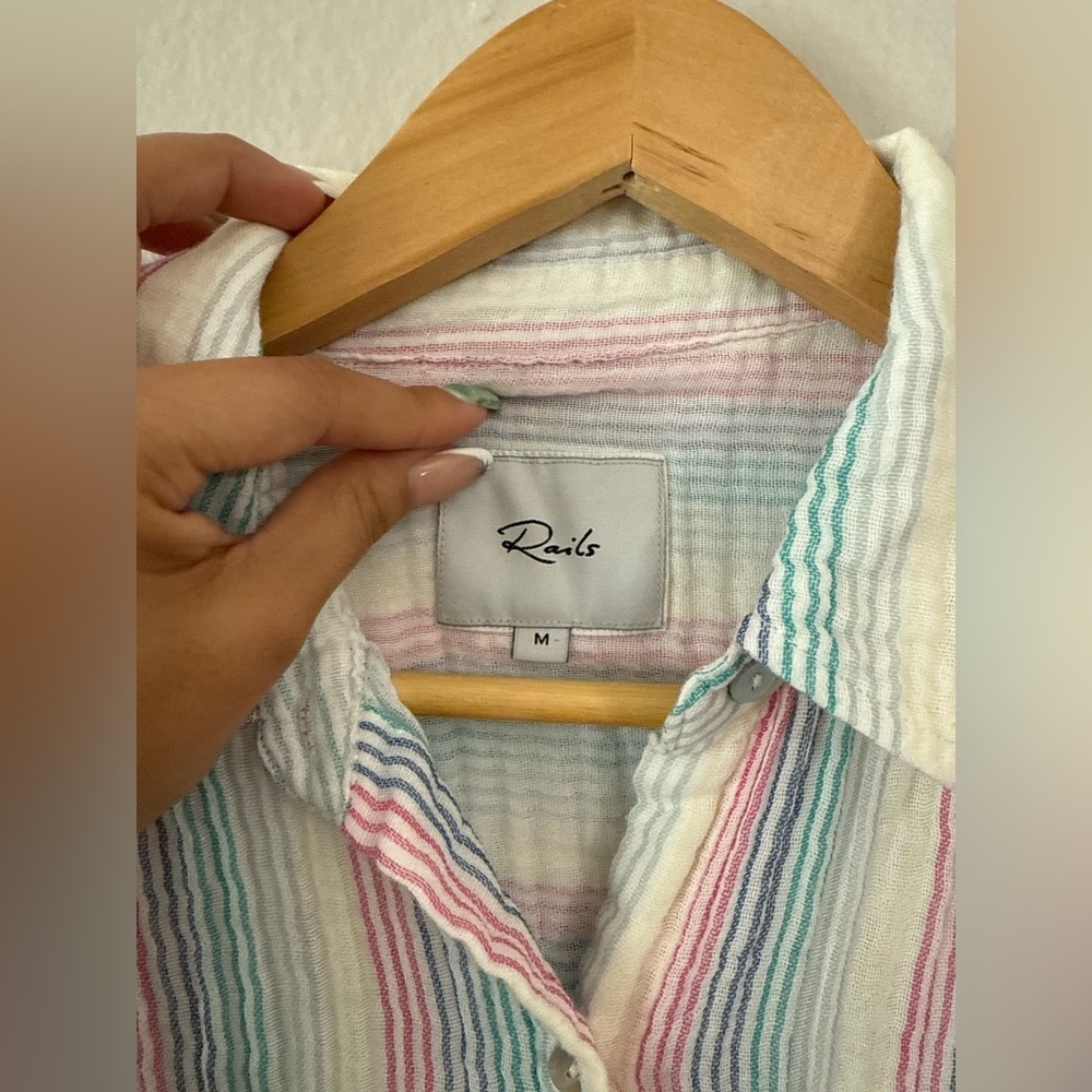 Rails - Ellis Button-Down Shirt In Iris Stripe - image 4